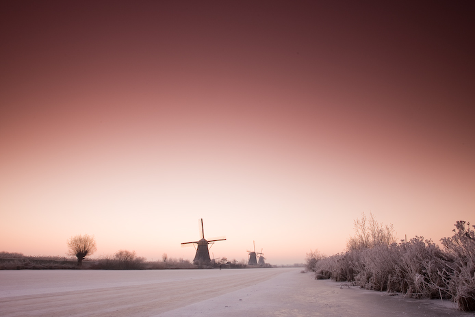 Winter in Kinderdijk